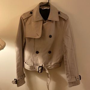 Custom trench/biker coat,  a classic zara trench I redesigned.